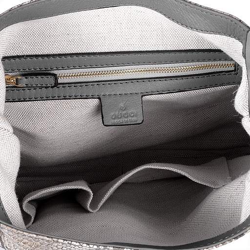 1:1 Gucci 219725 New Jackie Medium Shoulder Bags-Gray python - Click Image to Close
